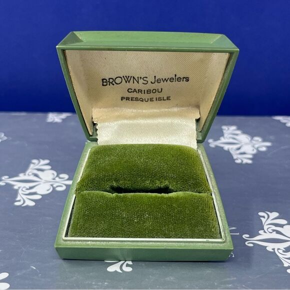 Rocket Jewelry Box w/ stand Velour lined Vintage Brown's Jewelers Maine - Picture 8 of 11